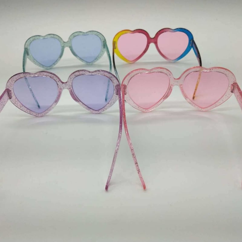 オールラベンダー】 ラメ付ききらきらハートサングラス おしゃれハート