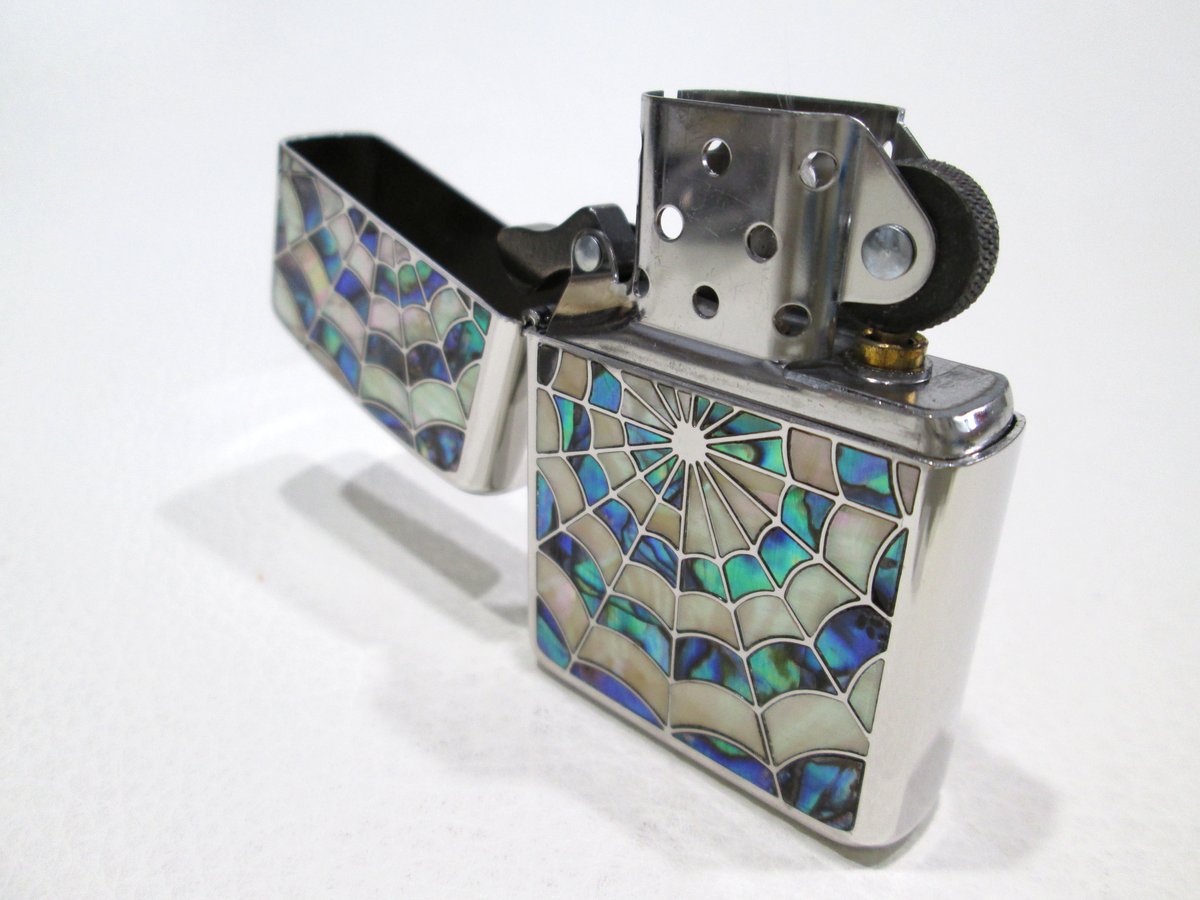 Zippo  オイルライター　インレイ(螺鈿細工) 美品レア ZIPPO シェル・インレイ 2004年製 | ikuu