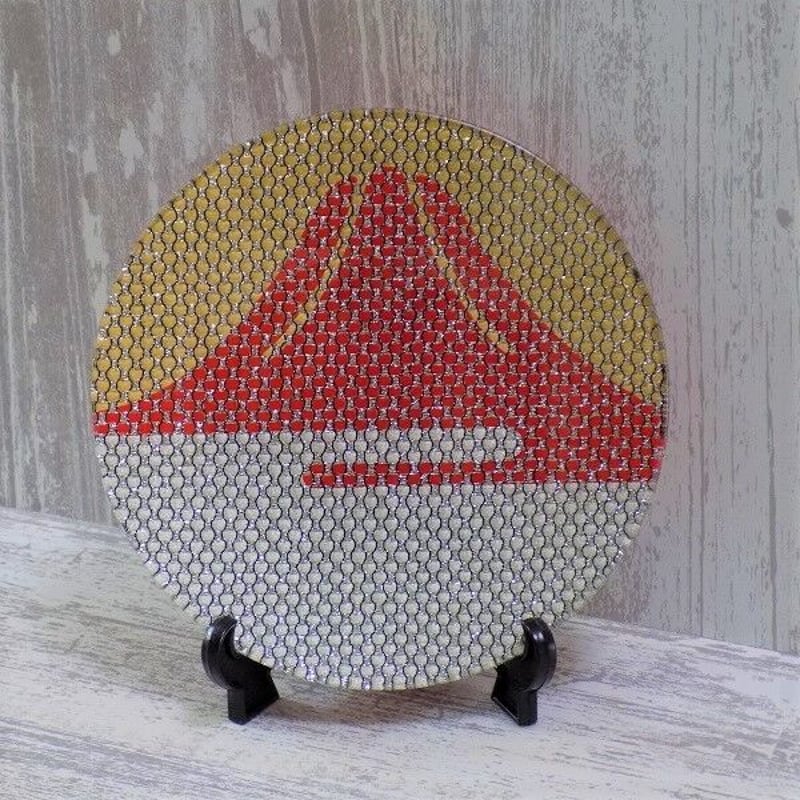 京都 ガラス製飾り皿 金彩ガラス皿 「赤富士」 丸形 | Huduru Craft 京都 ガラス製飾り皿 金彩ガラス皿 「赤富士」 丸形 | Huduru Craft