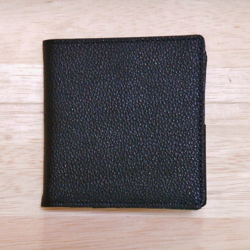 京都 札ばさみ マネークリップ 姫路黒桟革製 三筋格子 金 | Huduru Craft