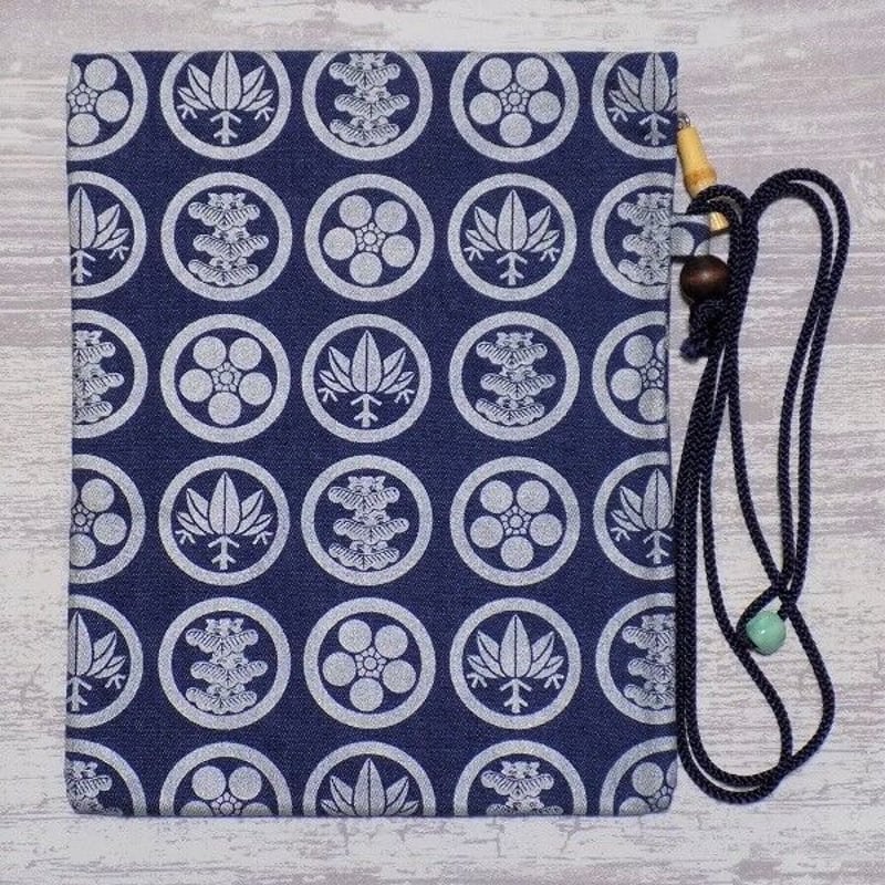 京都 道中財布 デニム地製 「家紋松竹梅 銀色」 | Huduru Craft