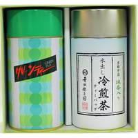 水出し煎茶ティーバッグ+グリーンティー　缶箱入り