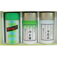 水出し煎茶・玉露・グリーンティー3本缶箱入り