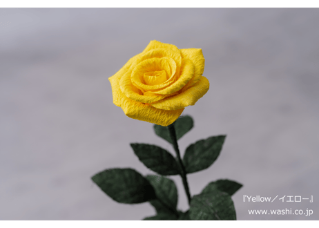 【即日発送可】和紙の花／一輪のバラ 全5色