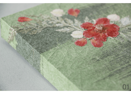 押し花和紙ミニアートパネル「のどか－nodoka」　Washi Mini Art Panel　150×150 全2種