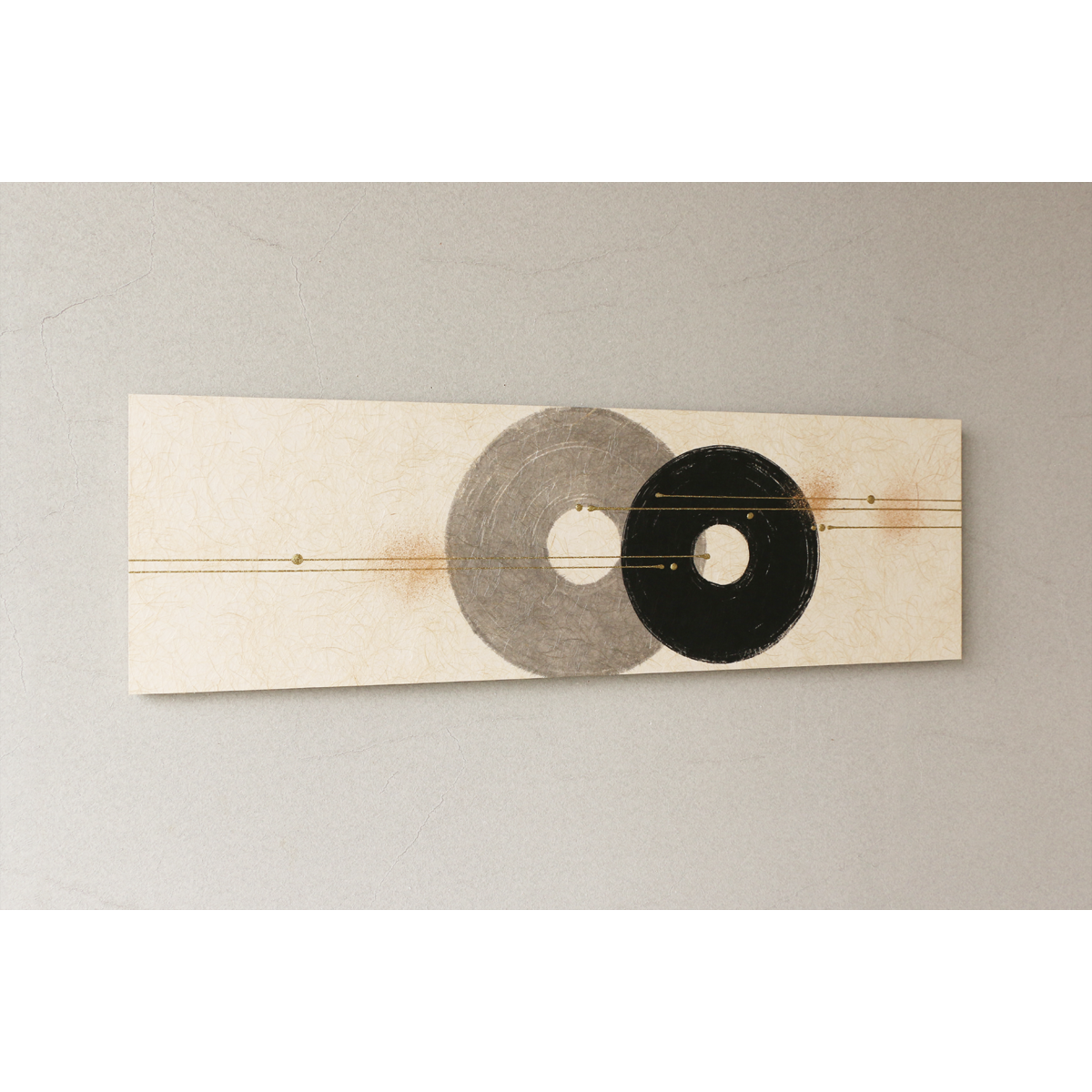 和紙アートパネル「輪－Rin」 Washi Wall Art Panel 910×280 |
