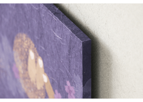 和紙アートパネル「メンフクロウ－Barn Owl」　Washi Wall Art Panel　280角・600×280 2枚組