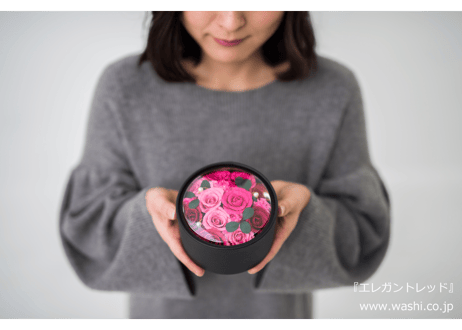 【即日発送可】和紙の花／ミニバラのフラワーボックス 全2色