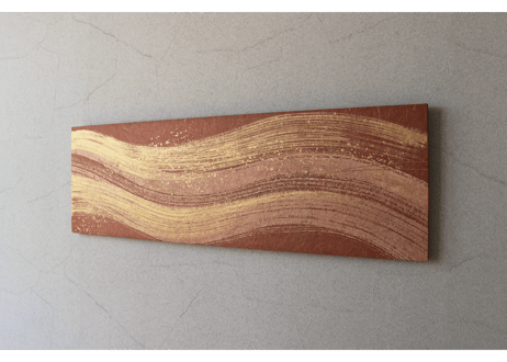 和紙アートパネル「悠久 金彩－Yukyu kinsai」　Washi Wall Art Panel　910×280