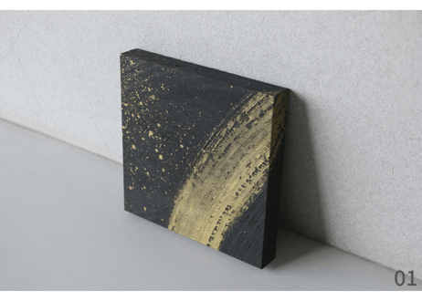和紙ミニアートパネル「兆し－kizashi」　Washi Mini Art Panel　150×150 全3種