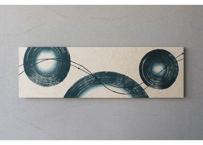 和紙アートパネル「蒼環－Soukan」　Washi Wall Art Panel　910×280