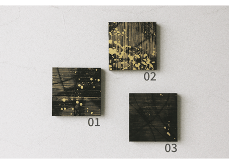 和紙ミニアートパネル「玄－gen」　Washi Mini Art Panel　150×150 全3種