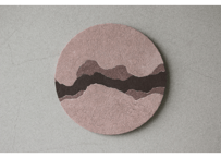 円形和紙アートパネル「層－Sou」　Washi Wall Art Panel　300φ