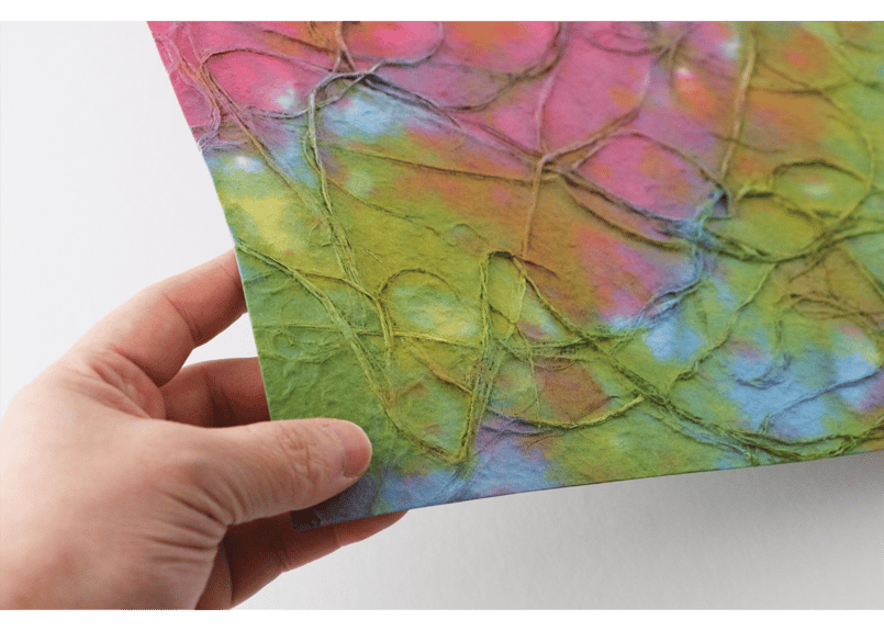 和紙アートポスター「遊色の凸凹」程よいA3サイズ（額縁無し） | Washi