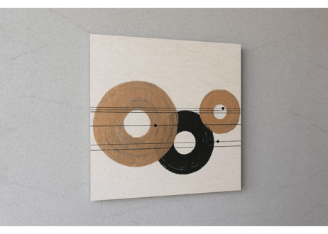 和紙アートパネル「結－Yui」　Washi Wall Art Panel　450×450