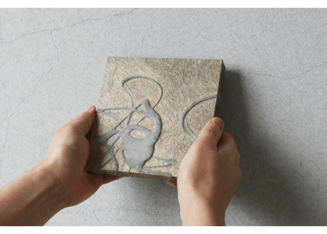 和紙ミニアートパネル「石景－sekkei」　Washi Mini Art Panel　150×150 全3種