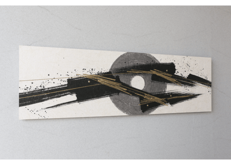 和紙アートパネル「雷－Rai」　Washi Wall Art Panel　910×280
