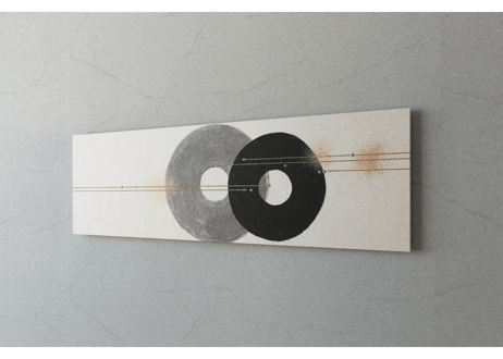 和紙アートパネル「輪－Rin」　Washi Wall Art Panel　910×280