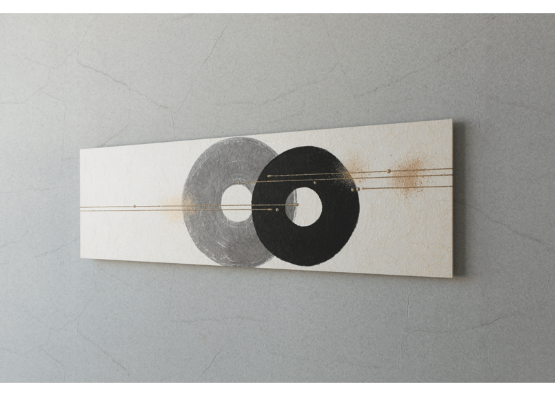 和紙アートパネル「輪－Rin」 Washi Wall Art Panel 910×280 |