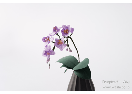 【即日発送可】和紙の仏花 お供え花／ミニ胡蝶蘭 花器付き 全3色
