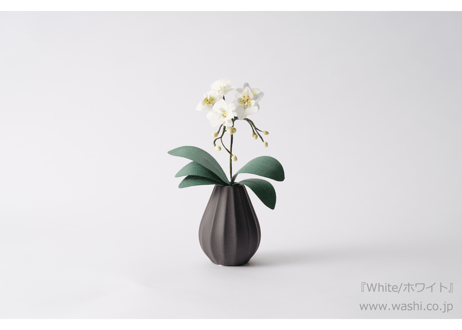 【即日発送可】和紙の仏花 お供え花／ミニ胡蝶蘭 花器付き 全3色