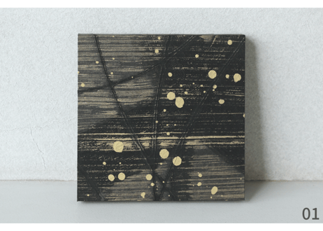 和紙ミニアートパネル「玄－gen」　Washi Mini Art Panel　150×150 全3種