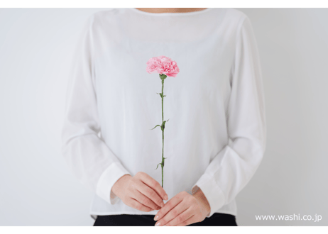 【即日発送可】和紙の花／一輪のカーネーション 全4色