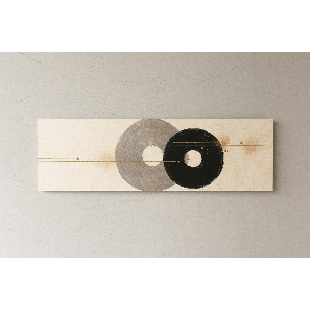 和紙アートパネル「輪－Rin」 Washi Wall Art Panel 910×280 |