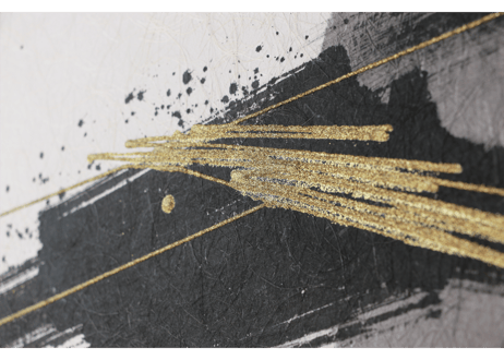 和紙アートパネル「雷－Rai」　Washi Wall Art Panel　910×280
