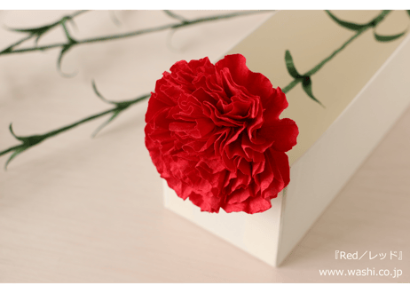 【即日発送可】和紙の花／一輪のカーネーション 全4色