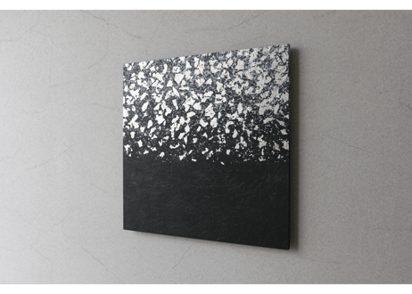 和紙アートパネル「雪月－Setsugetsu」　Washi Wall Art Panel　450×450