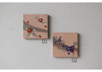 押し花和紙ミニアートパネル「うらら－urara」　Washi Mini Art Panel　150×150 全2種