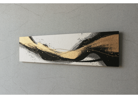和紙アートパネル「翔 金彩－Sho kinsai」　Washi Wall Art Panel　800×210