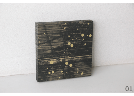 和紙ミニアートパネル「玄－gen」　Washi Mini Art Panel　150×150 全3種