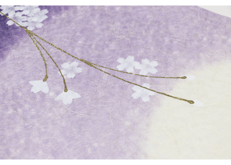 創作デザイン落水和紙・夜桜モチーフ（商品番号：as-20101）