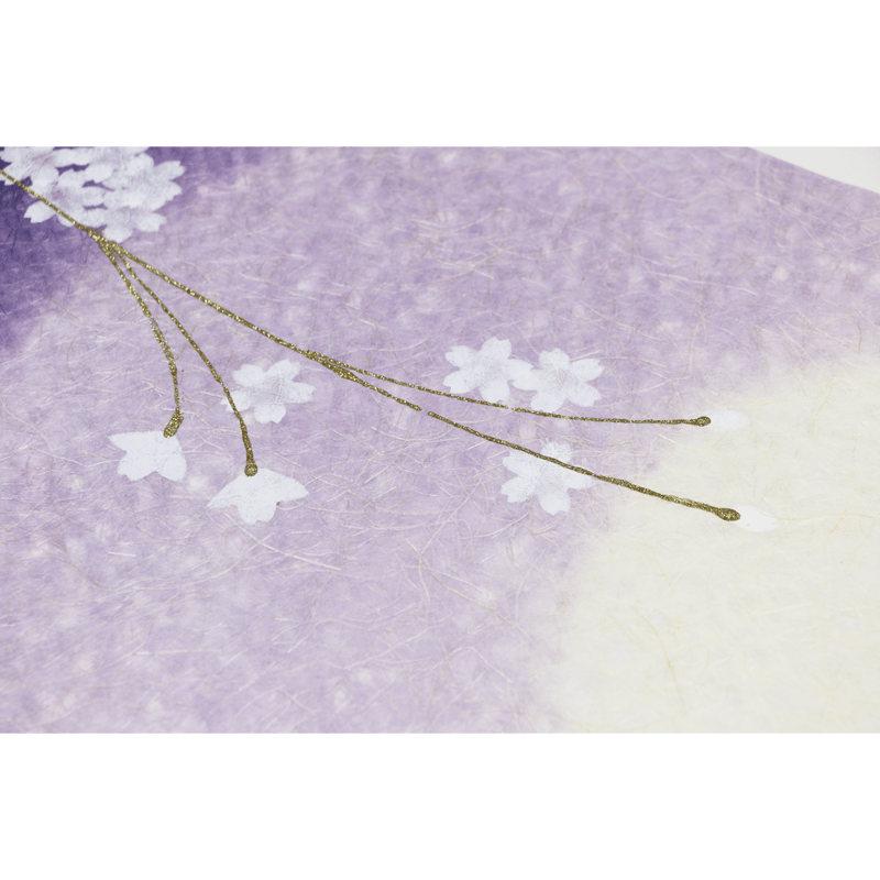 創作デザイン落水和紙・夜桜モチーフ（商品番号：as-20101） | Washi 