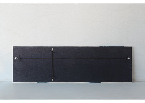 和紙アートパネル「蒼環－Soukan」　Washi Wall Art Panel　910×280