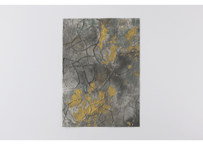 和紙アートポスター「銀鼠の凸凹」程よいA3サイズ（額縁無し）