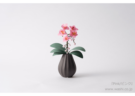 【即日発送可】和紙の仏花 お供え花／ミニ胡蝶蘭 花器付き 全3色