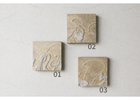 和紙ミニアートパネル「石景－sekkei」　Washi Mini Art Panel　150×150 全3種