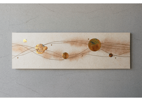 和紙アートパネル「輝－Kagayaki」　Washi Wall Art Panel　910×280