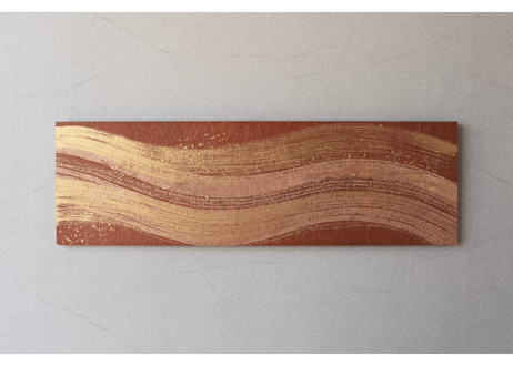和紙アートパネル「悠久 金彩－Yukyu kinsai」　Washi Wall Art Panel　910×280