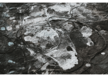 和紙アートポスター「蒼銀の凸凹」程よいA3サイズ（額縁無し）