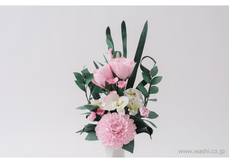 【即日発送可】和紙の仏花 お供え花 「凛音‐Rinne」／花器無し 全3色