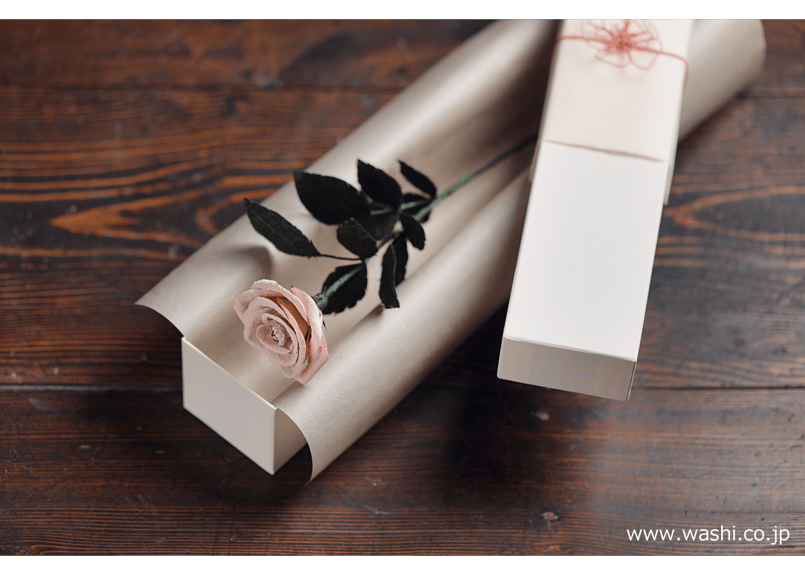即日発送可】和紙の花／一輪のアンティーク・ローズ 全3色 | Washi あ