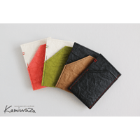 Kamiwaza 和紙製パスケース／pass holder（タテ型） 全4色