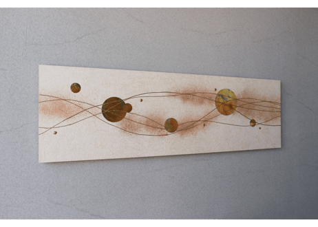 和紙アートパネル「輝－Kagayaki」　Washi Wall Art Panel　910×280