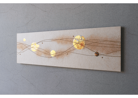 和紙アートパネル「輝－Kagayaki」　Washi Wall Art Panel　910×280