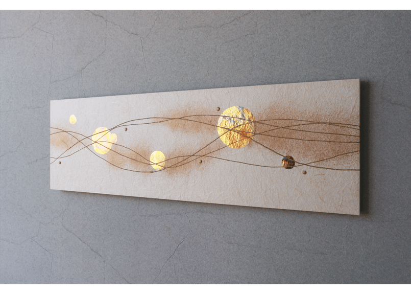 和紙アートパネル「輝－Kagayaki」 Washi Wall Art Panel 910×2