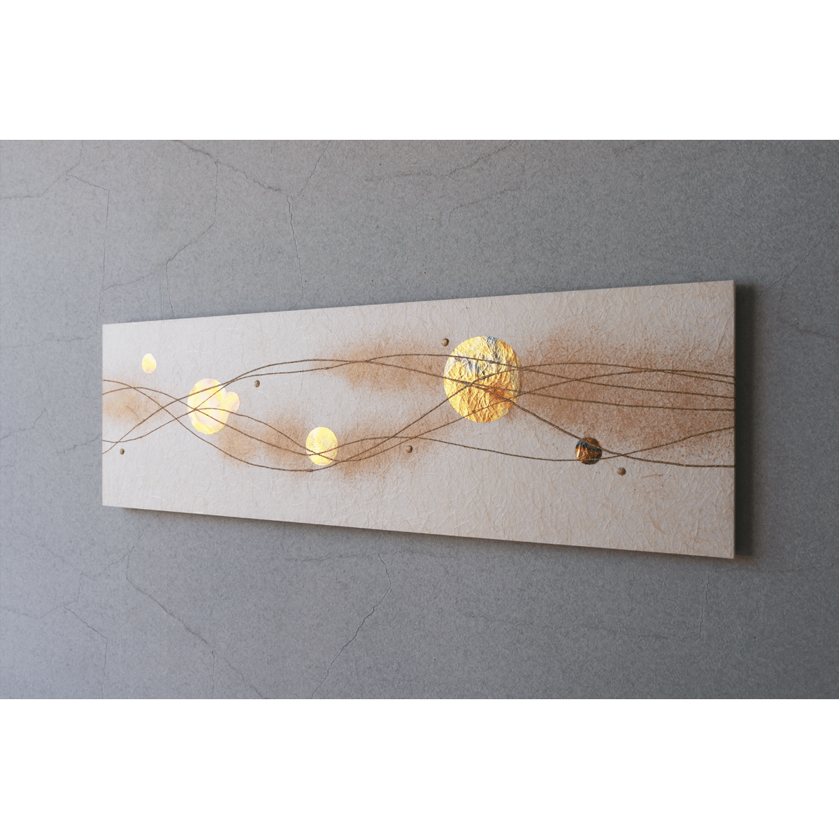 Japanese Washi Art】高級和紙 和モダン アートパネル 3枚組 Japanese